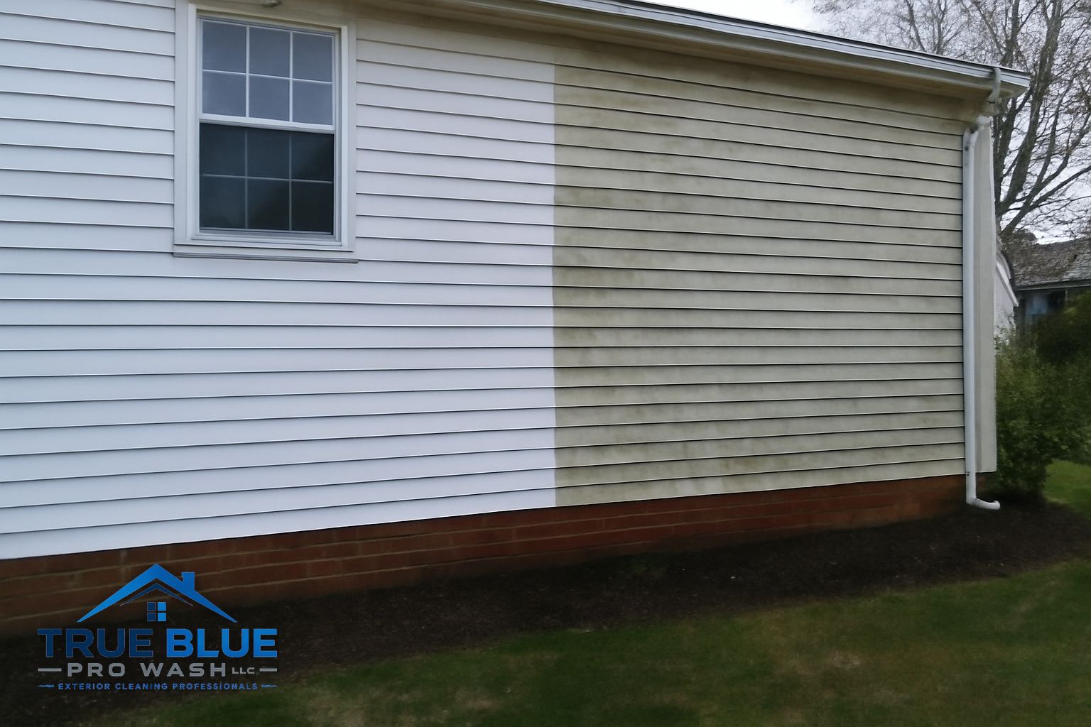 Brightened commercial gutters on a storefront building in Salem NJ