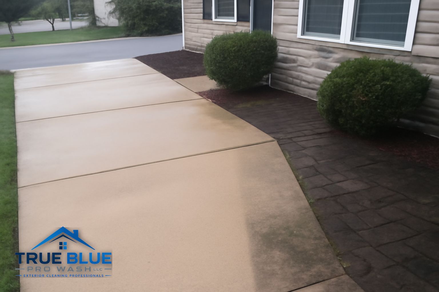 Clean paver walkway after professional pressure washing in Chester County PA