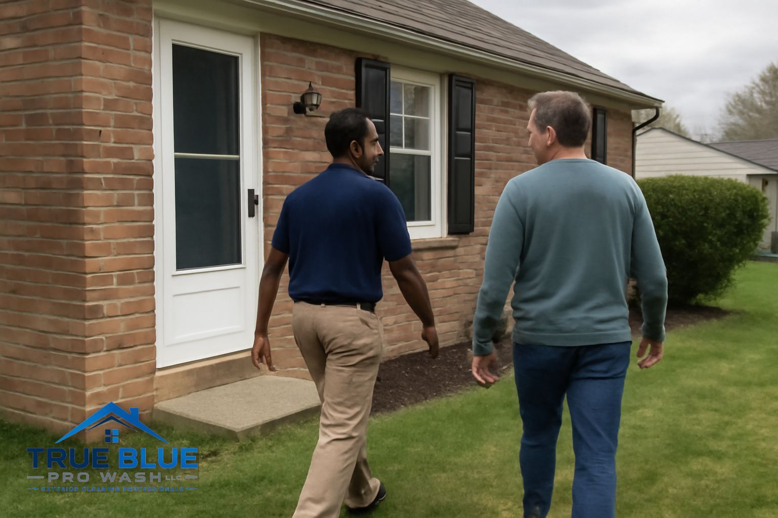 Downspout flush and gutter inspection on a Wilmington Delaware residence