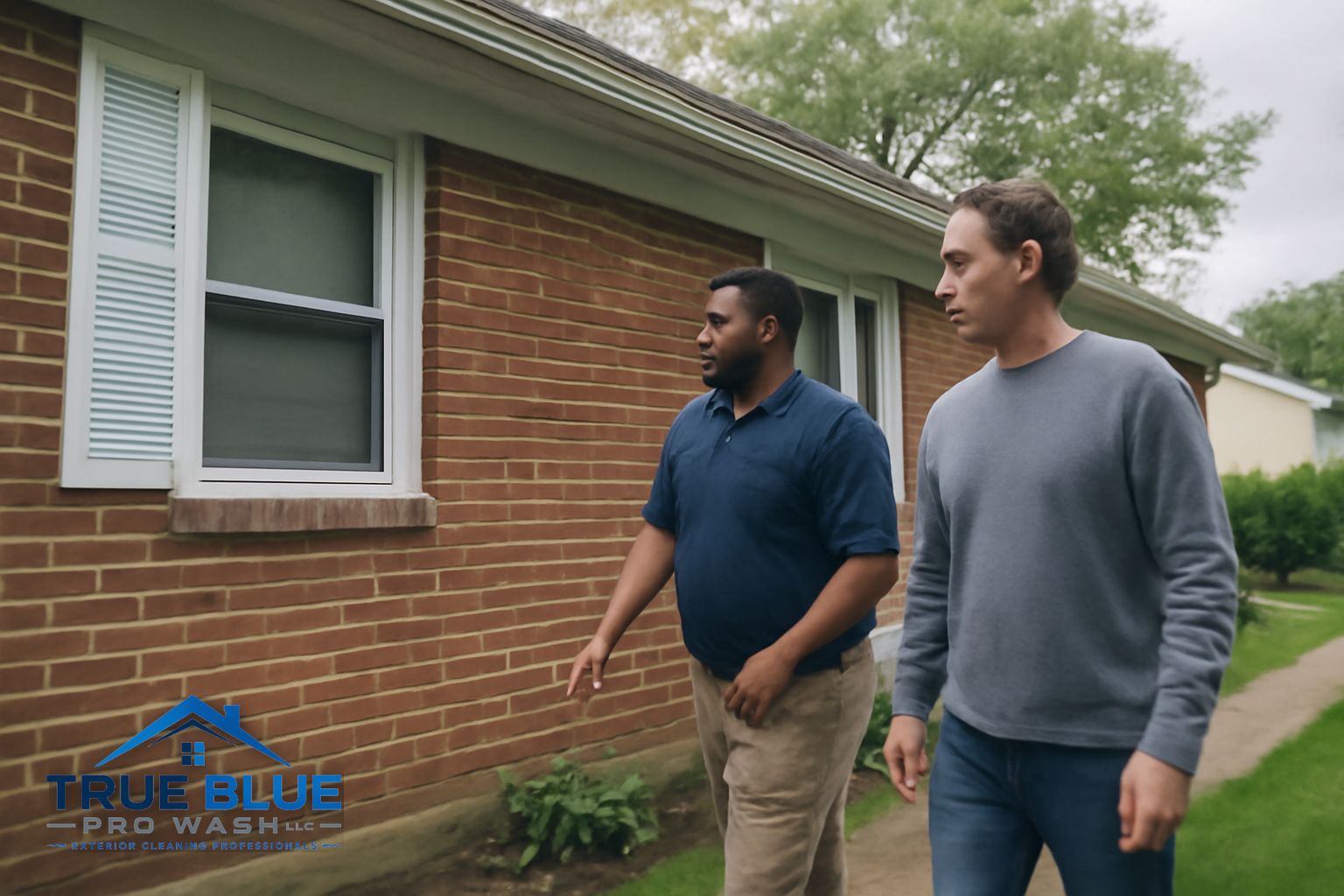Clean brightened gutters on a Wilmington Delaware home after professional service