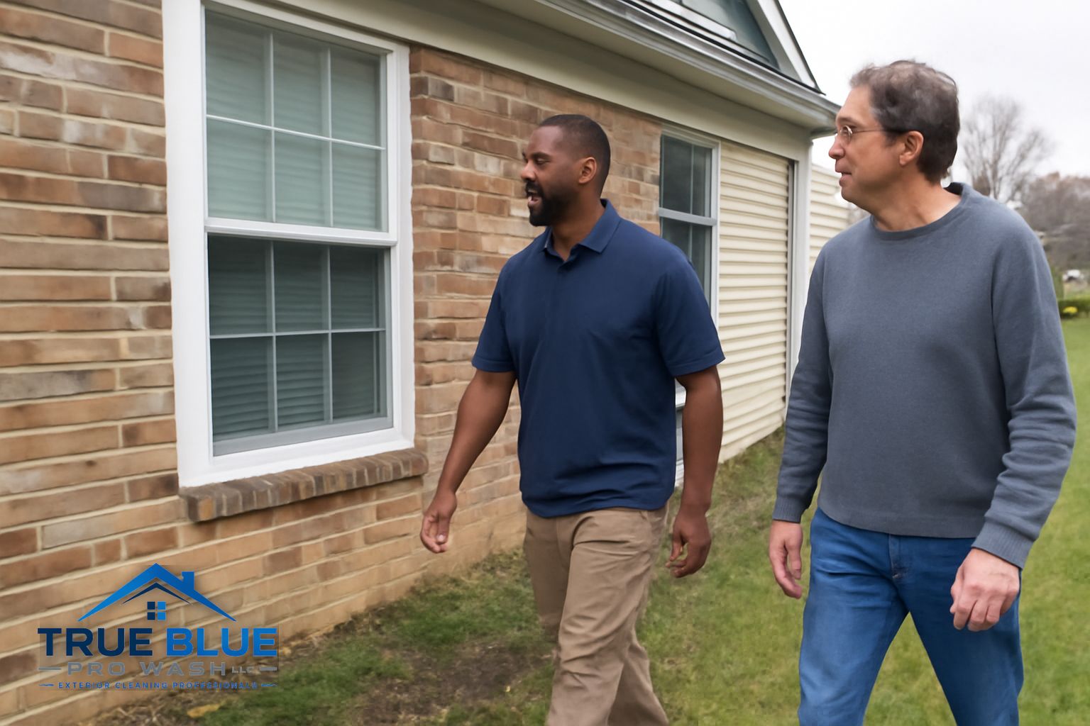 Clean gutters on a Chester County PA home after True Blue Pro Wash gutter brightening service