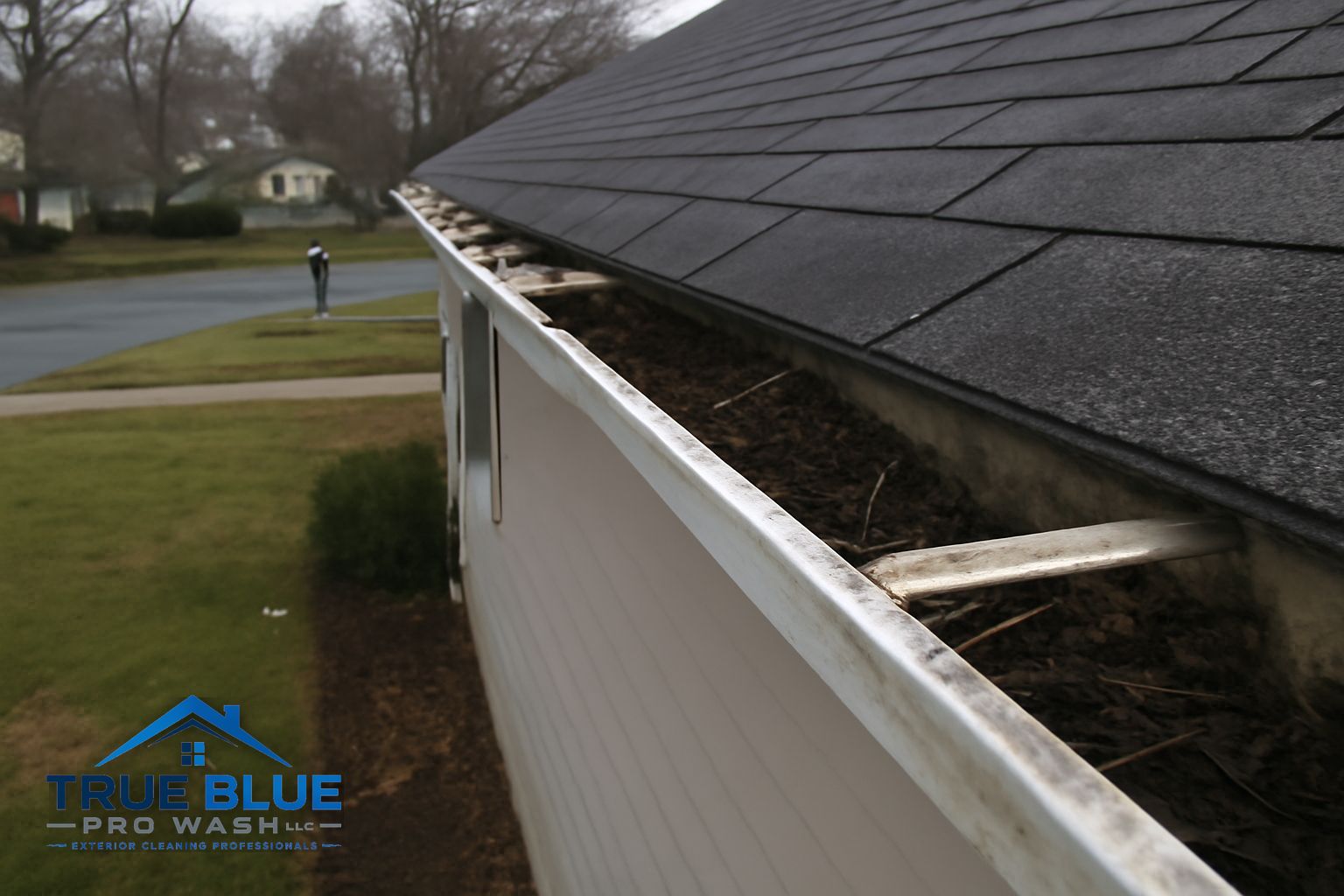 Gutter guard installation on a historic home in New Castle Delaware