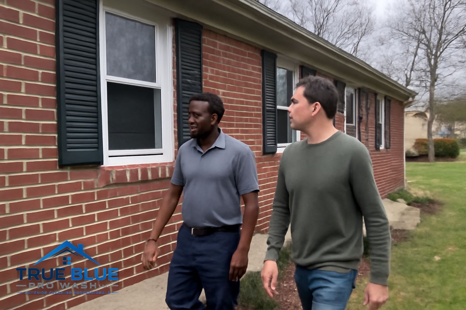 House exterior after professional soft washing service in Wilmington Delaware Brandywine Hundred