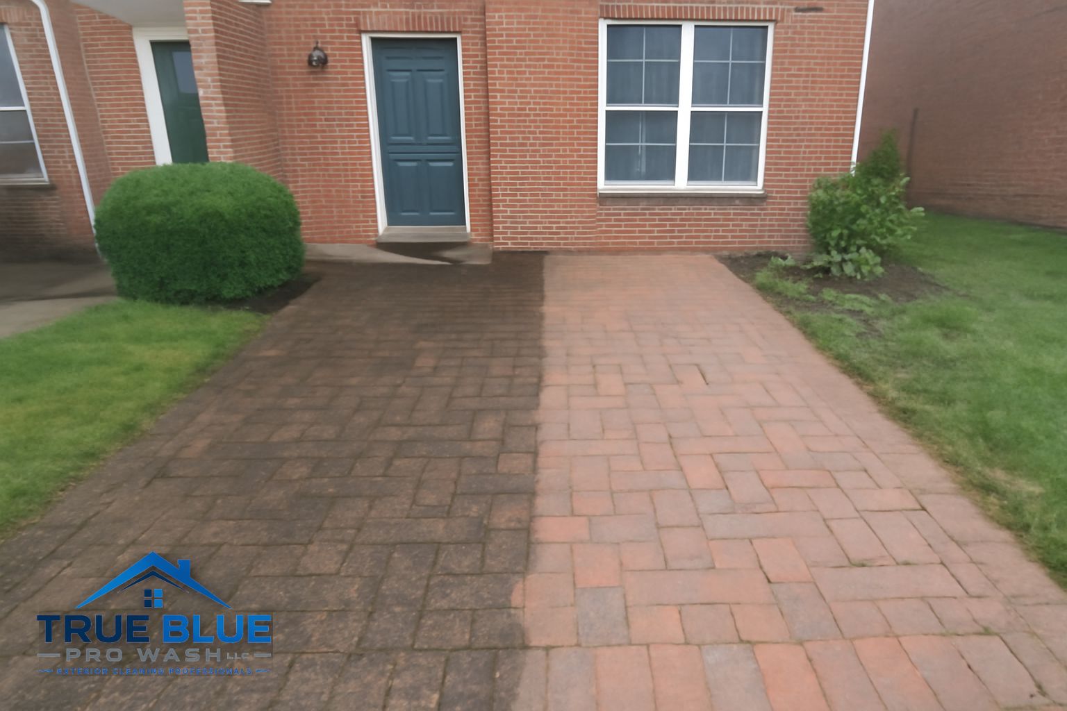 Exterior surface relevant to paver cleaning