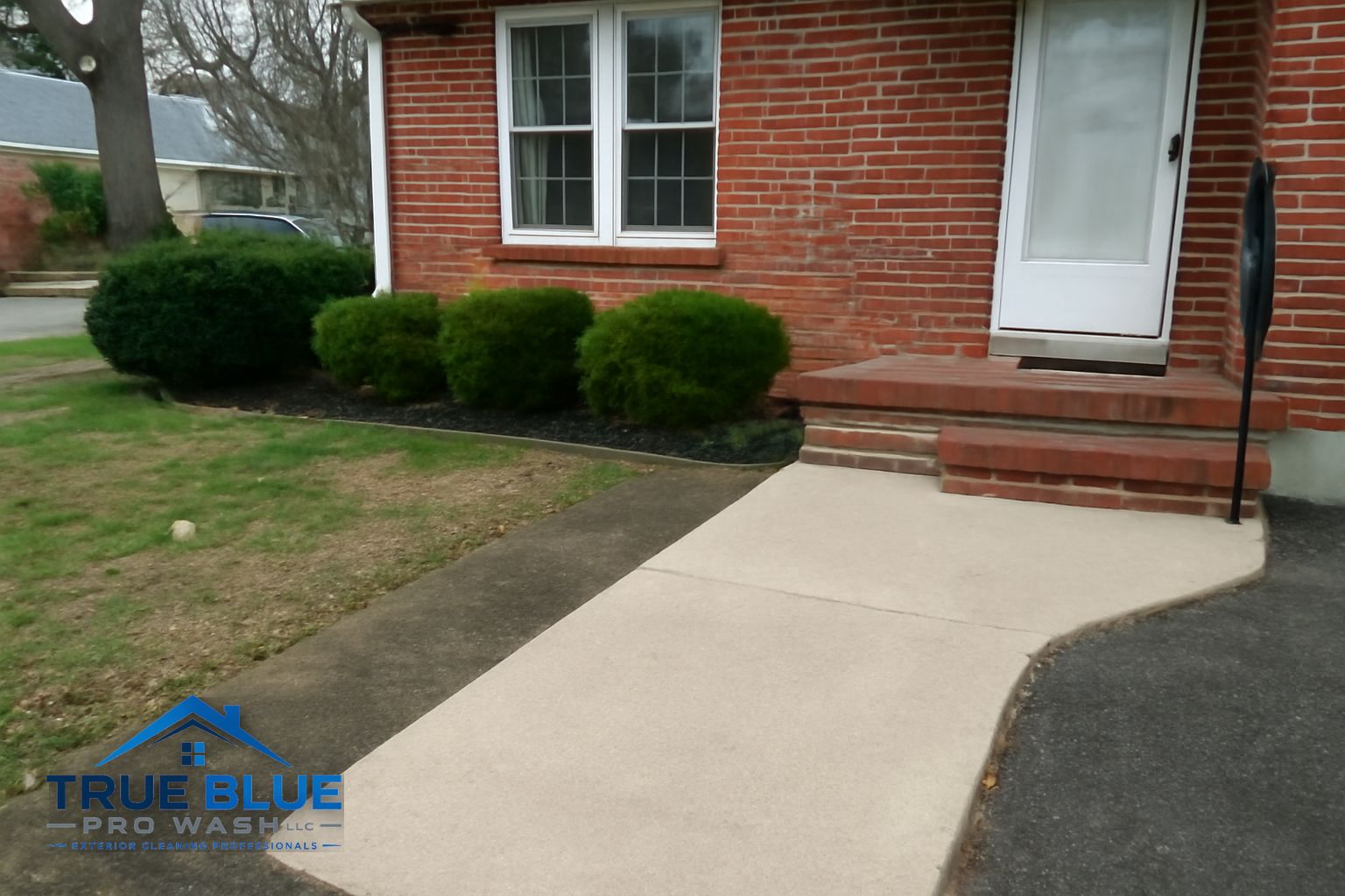 Exterior surface relevant to pressure washing
