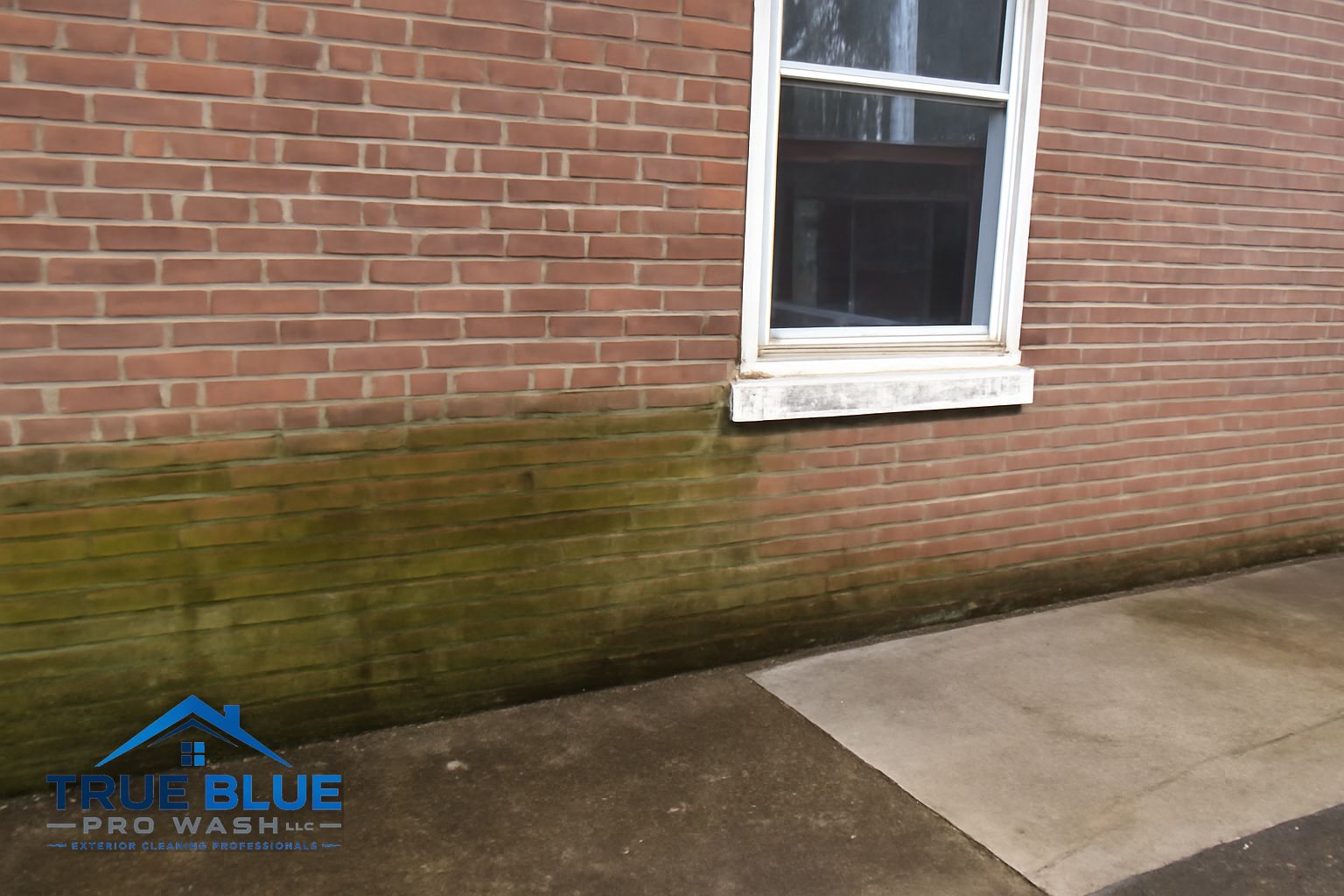 Exterior buildup relevant to pressure washing
