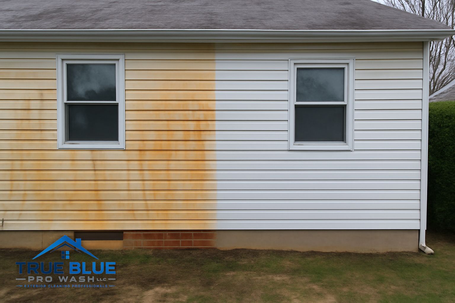 Rust stain on a concrete driveway in Newark Delaware before treatment