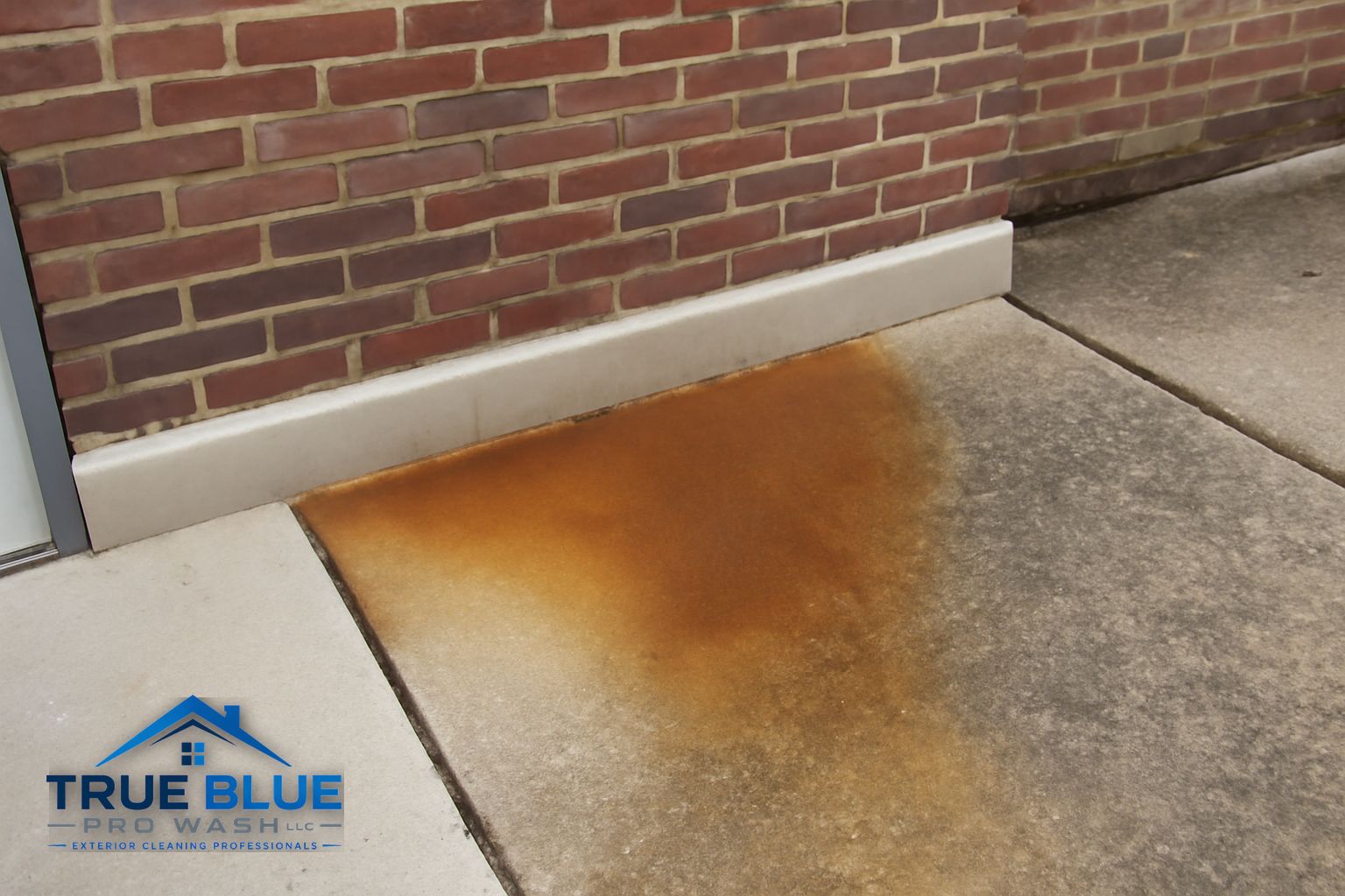 Exterior buildup relevant to rust stain removal