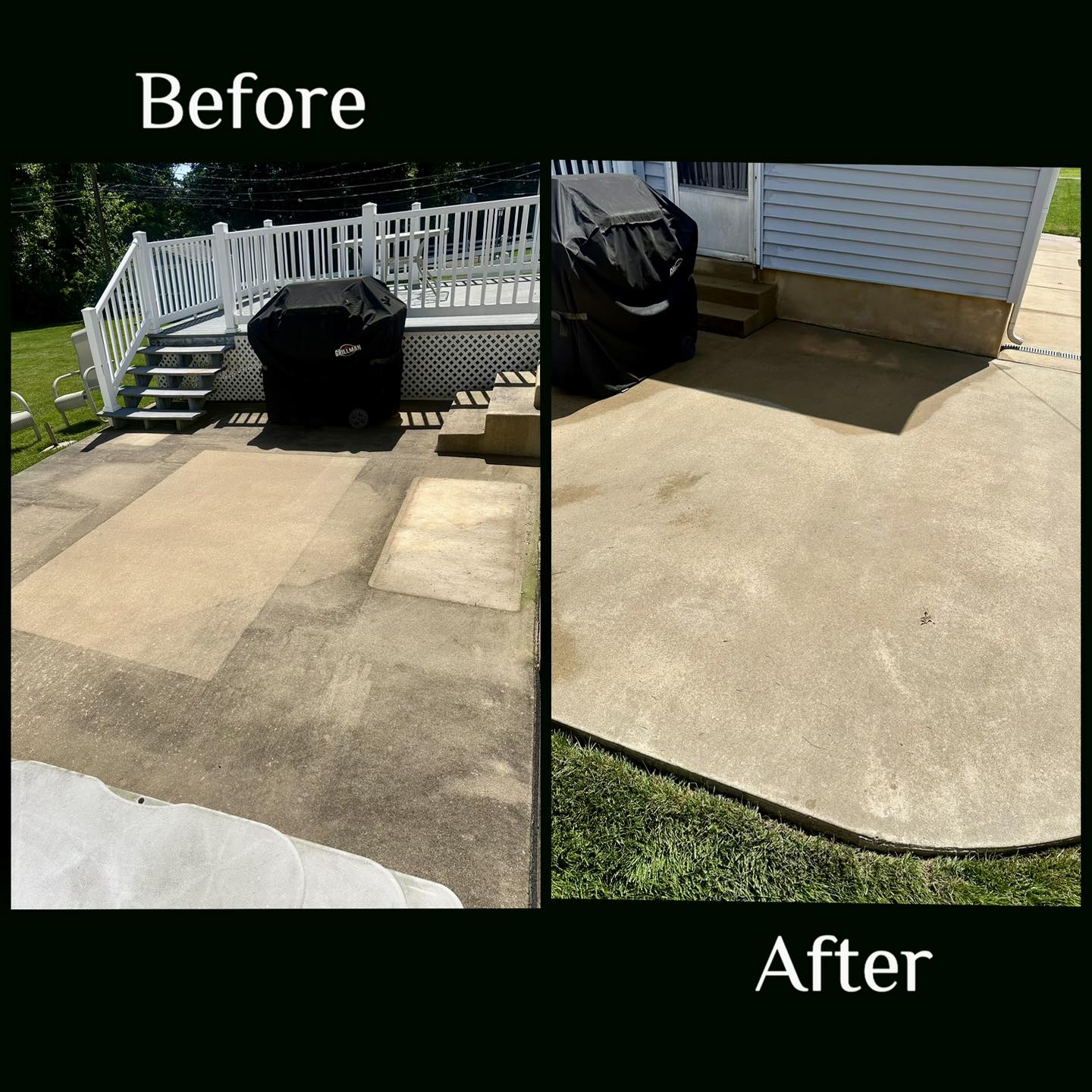 Cleaning a flagstone and brick walkway at a West Chester home